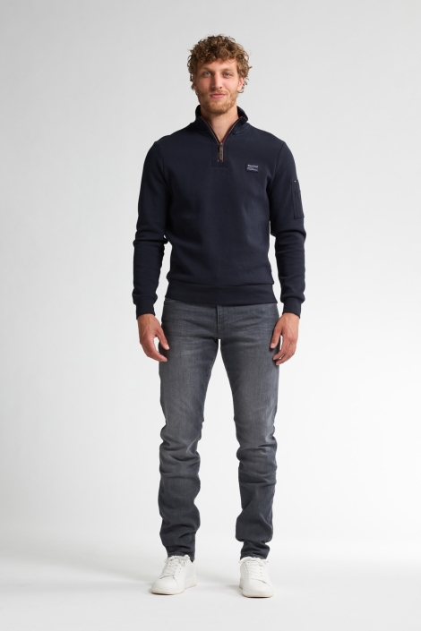 Petrol Industries men sweater collar zip